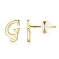 thumbnail image 1 of Heliisoer Boucles d'Oreilles Alphabet en Or avec Finition Plaquée Or pour Femmes, 1 of 3