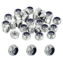 30 Pcs M8x1.25mm Lock Nuts, 316 Stainless Steel Nylon Insert Self-Locking Nut