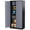 Black Gray, variant on AUHUP 71" Metal Cabinet with Locking Doors and 5 Adjustable Shelves, Gray White Garage Storage Cabinet for Warehouse, Basement, Home Office, Tool File Storage Utility Cabinets