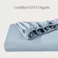 thumbnail image 3 of Bare Home 100% Organic Cotton Fitted Sheet - Percale Weave  - Queen,  Dusty Blue, 3 of 10