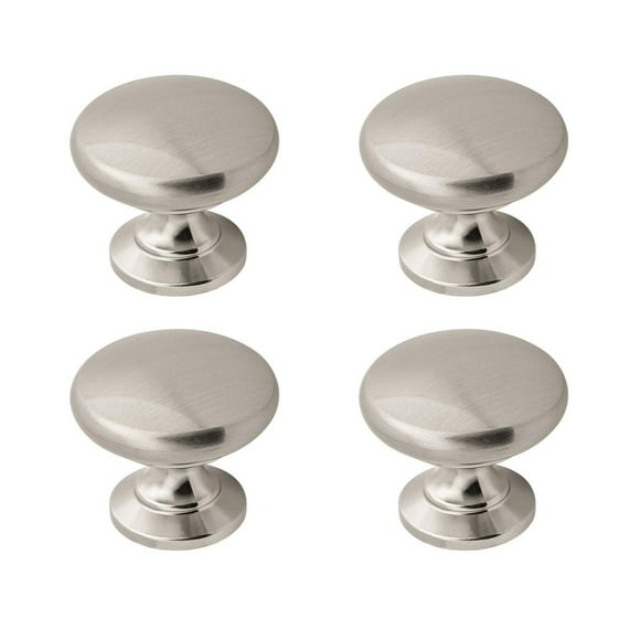 Era Simple Knob 4-Pack Satin Nickel, 1 x 1 x 1 in.