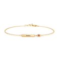 thumbnail image 1 of Bracelet Barre Gravable avec Pierre de Naissance, 1 of 7