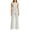White, variant on Two Piece Sets for Women Striped Matching Set Crew Neck Sleeveless Button Front Fitted Tank Top & Wide Leg Pants Office Stylish Business Casual Outfits