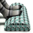 thumbnail image 3 of Geometric Foot Rest, Grey and Green Tones Squares Pattern of Diagonal Order Checkered Ornament, Non-Slip Backing Adjustable Ergonomic Memory Foam Leg Support for Office, Multicolor, by Ambesonne, 3 of 5