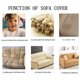 thumbnail image 4 of Stretch Sofa Cover Printed Couch Covers Armchair Covers for Cushion Couches Couches Elastic Universal Furniture Protector with 1 Pillowcase, Anti-Cat, 4 of 4