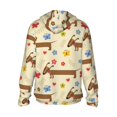 thumbnail image 2 of Picia Dachshund Dog And Flower Women's Men's UPF 50+ Sun Protection Hoodie Shirt Long Sleeve SPF Fishing Outdoor UV Hiking Lightweight Shirts-Large, 2 of 9