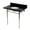 Black Granite / Polished Nickel, variant on Kingston Brass KVPK36228K381 Imperial 36" Black Granite Console Sink with Stainless Steel Legs (8-Inch, 3-Hole), Black Granite/Polished Chrome