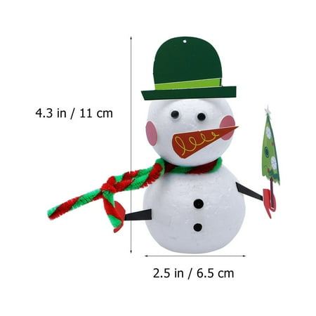 Christmas Decorations Christmas DIY Accessories Christmas Snowman Kit DIY Foam Snowman Christmas Craft Supplies for Kids