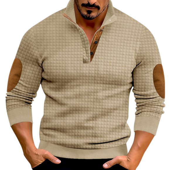 PMUYBHF Male Mens Pullover Windbreaker Men Fashion Casual Relaxed Comfortable Solid Color Long Sleeve Stand Collar Button Hoodie Sweatshirts for Men Graphic Hoodies
