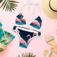 thumbnail image 6 of Flamingo Tropical Rainforest Women's Bikini Set with Detachable Sponge and Adjustable Strap, Two-Pack, Ideal for Swimming Suit Beach Vacation!, 6 of 6