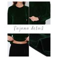 thumbnail image 3 of Unique Bargains Women's Velvet Long Sleeve Warm Top and Pants Pajamas Sleepwear Sets, 3 of 5