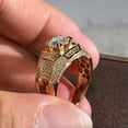 thumbnail image 3 of GKNET 18K Gold Plated Shiny Crystal Zircon Rings Men's Wedding Fashion Rings Size 7-12-11, 3 of 6