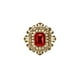 thumbnail image 1 of Broche de Cristal Victoriano Yinane Accesorio de Mujer en tres rojo Pin de broche vintage, 1 of 6