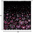 thumbnail image 6 of Valentines Day Shower Curtain Pink Heart Star Romantic Sweet Lover Couple Fabric Bathroom Decor Curtains with Hooks,Pink, 6 of 6