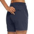 thumbnail image 4 of zbxnLI Hiking Shorts for Women Pull on High Waisted Shorts Outdoor Travel Casual Shorts with Zipper Pockets, 4 of 6