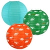 Just Artifacts Decorative Round Chinese Paper Lanterns – Designs by Just Artifacts, Dinosaur Collection (3pcs, Raptor)