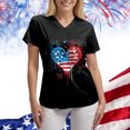 thumbnail image 6 of GEWSEY Womens Heart Printed Animals Nurse Uniforms 2026 Scrub Tops for Women, Short Sleeve V Neck Scrub Shirt with Pockets (Black, 3XL), 6 of 8