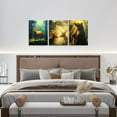 thumbnail image 4 of Hieng Personalized Bear 3 Piece Canvas Wall Art for Living Room Bedroom,12"x16"x3pcs,Wildlife Animal Pattern Picture Wall Decor Bear Bathroom Wall Art for Home Decor,Country Cabin Wall Painting, 4 of 6