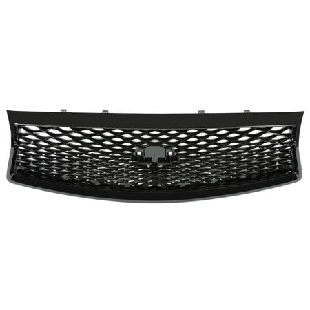 KOJEM Front Bumper Upper Grille Mesh Grill Trim for Infiniti Q50 14 15 16 17 Black