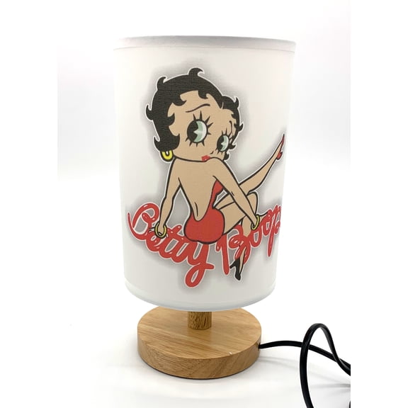 Table Lamp Betty Boop Wood Base Night Light Room Decoration or Great Gift Ideas