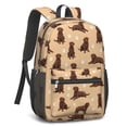 thumbnail image 2 of Labrador Retriever and Dog Paw Print 17" School Backpacks for Teens,Waterproof Oxford Fabric,S-Shape Padded Straps for School,Travel,Hiking,Camping, 2 of 6