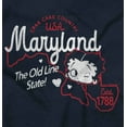 thumbnail image 2 of Betty Boop Maryland State Map Outline Women Crewneck Sweatshirt Brisco Brands S, 2 of 6