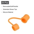 thumbnail image 3 of 24Pack Straw Cover Cap, Orange Silicone Straw Tips Cover Fits 10mm/0.39" OD Drinking Straws, 3 of 6