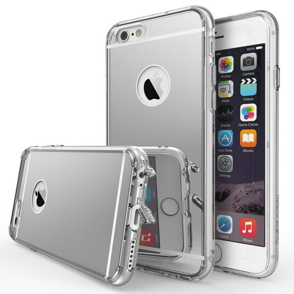 Ringke Mirror Case Compatible with iPhone 6, Bright Reflection Radiant Luxury Mirror Back Cover - Silver