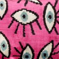 thumbnail image 4 of Pink Eyes Silk Velvet Ikat Pillow, 16" X 24", Case Only, 4 of 5