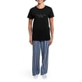thumbnail image 4 of CafePress - Grey Claddagh Women's Dark Pajamas - Women's Short Sleeve Print T-Shirt and Pants Dark Cotton Pajama Set, 4 of 7