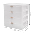 thumbnail image 3 of Desktop Storage Box with 4 Drawers and 1 Top Platform Modern PP Drawer Organizer Tabletop Mount, 3 of 15