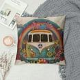 thumbnail image 2 of JEUXUS Groovy Bus Throw Pillow Case Funny Cushion Case,Gife for Teen Girl Boy,Woman,Child, Preppy Themed Room Decorate Home Sofa Bedroom Reading Room, 2 of 5