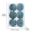 thumbnail image 2 of Darzheoy 6 Pcs Velvet Flocked Christmas Balls, 2.4 Inch Christmas Tree Ornaments Set, Xmas Hanging Decor for Indoor Holiday Displays, 2 of 7