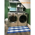 thumbnail image 2 of Ukeler Cotton Farmhouse Blue Buffalo Plaid Rugs- Washable Buffalo Check Area Rugs for Kitchen/Bathroom/Laundry Room/Entry Way, 23.6'' x 51.2'', 2 of 7