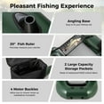 thumbnail image 6 of Costway Inflatable Fishing Float Tube with Fish Ruler Angling Base 2 Storage Pockets Pump, 6 of 10