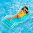 thumbnail image 3 of Maccabi Art FunChaiser Inflatable Lounge Chair – 5.6ft Lagoon Blue Pool Float for Adults – Arched Backrest, Leg Support & Cup Holder, 3 of 3
