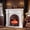 White+Bronze Cage, variant on 45" Electric Fireplace with Mantel, Solid Wood Electric Fireplace TV Stand with Roman Column, Electric Fireplace Heater with 30'' Bronze Birdcage Insert for Living Room, Bedroom, White