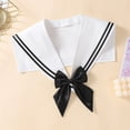 thumbnail image 6 of Stylish Black White Sailor Collar Detachable False Collar For Uniform Cosplay School Event Practical Polyester Yarn, 6 of 8