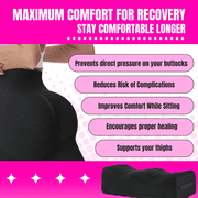 BBL Pillow After Surgery Sitting, Comfortable Butt Cushion for Long Sitting with Lipo Lumbar Molder Foam Board and Abdominal Board Post Surgery, BBL Post Surgery Supplies, BBL Pillow for Surgery