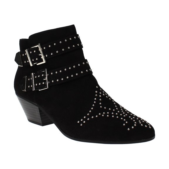 INC International Concepts Women's Iliana Fabric Round Toe Ankle Fashion Boots Black Size 9.5