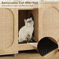 thumbnail image 7 of Cat Litter Box Enclosure 55.1" Double Litter Box Furniture for 2 Cats Large Cat Box Enclosure Hidden Kitty Litter Box  Cat Litter Cabinet Double Cage Indoor Cat House Enclosure Hidden Cat Litter Cabin, 7 of 7