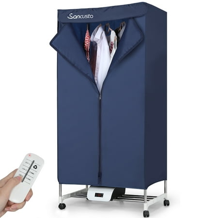 Electric Clothes Dryer, Portable Wardrobe Machine drying Camping RV Dorm Apartment Folding Efficient New Clothes Heater Remote (Best Portable Dryer For Apartment)