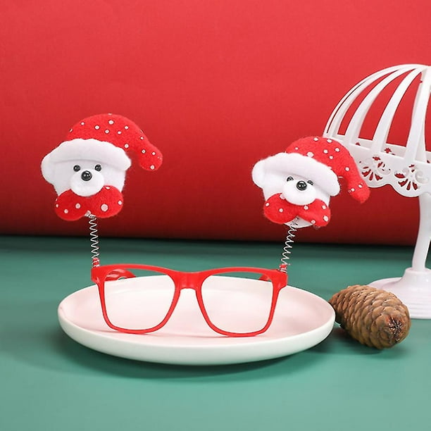 uds Navidad nueva iluminación gafas de dibujos animados regalo para niños adultos fiesta navideña decoración gafas decoración gafas