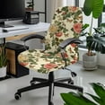 thumbnail image 2 of FKELYI Office Chair Cover Retro Rose Flower Butterfly Print Stretch Fabric Computer Chair Slipcover Washable Anti-Dust Rotating Chair Protector for Boss Chair Home Decor, Small, 2 of 6