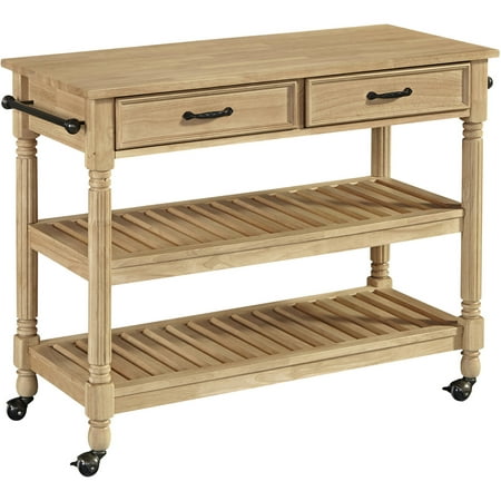 savannah natural kitchen cart - walmart savannah natural kitchen cart - walmart