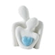 thumbnail image 2 of Figura abstracta de cerámica de pareja abrazándose, regalo de San Valentín, recuerdo de boda. Corazón Azul Talla L, 2 of 9
