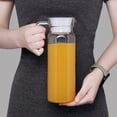 thumbnail image 3 of Cold Water Pitcher 1.1L Transparent Drink Dispenser Seal Pitcher with Lid Spout Lemonade Juice Beverage Jar for Hot Cold Drinks, 3 of 8
