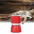 thumbnail image 4 of Coffee Maker Pot, Moka Pot High-quality Aluminum Alloy  For Office For Home Red, 4 of 8