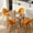 Orange, variant on NORDICANA Modern Dining Table Set for 4,Durable Home Table with Chair,Stylish Rectangular Dining Table Upholstered Dining Chair Velvet Thick Cushion Room Chair for Restaurant,Dining Room,Store