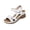 Brown, variant on Women Slingback Wedge Sandals Dual Strap Hook And Loop Shoes Comfortable For Casual Travel Daily Walking Outdoor Activities